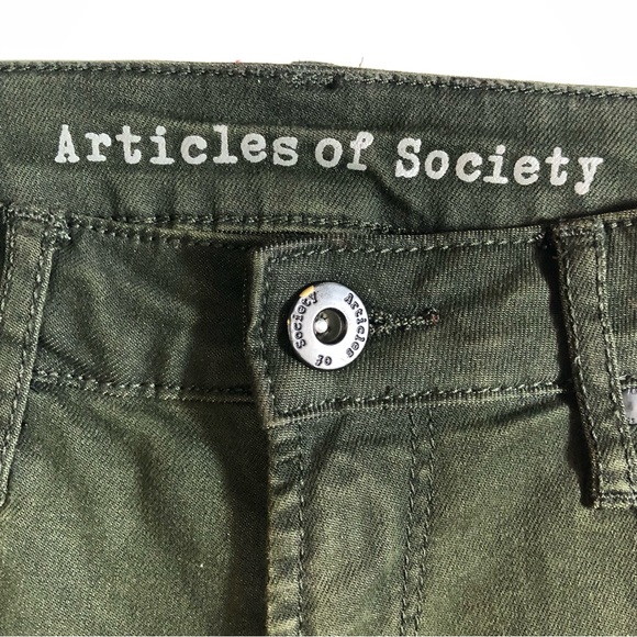Articles of Society Deep Olive Skinny Jeans 26 - Picture 7 of 9